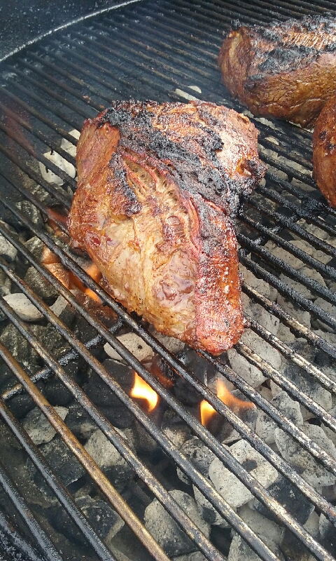 meat on the grill